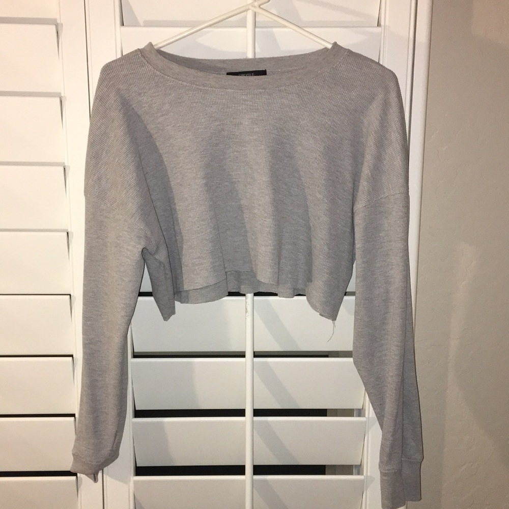 WOMENS LONG SLEEVE CROP FOREVER 21